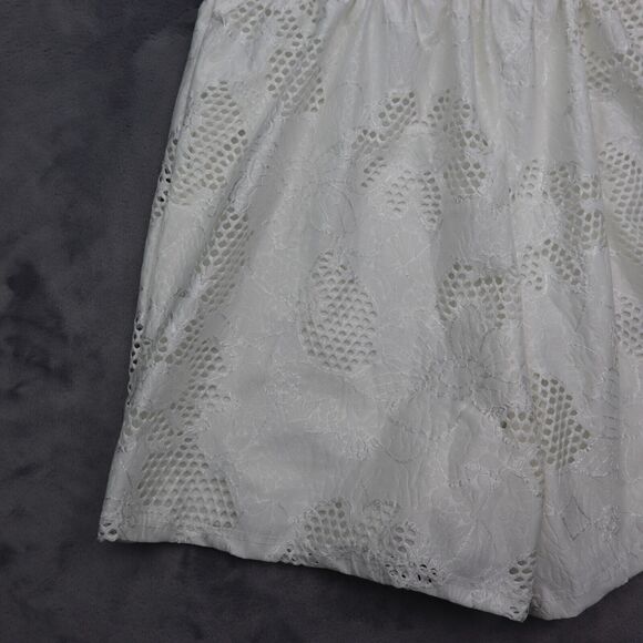 Jacaranda Jumpsuits Womens L White Strapless Floral Print Sweetheart Pullover - Picture 16 of 16